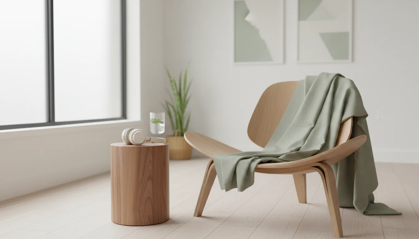 Luxury wellness lounge with comfort amenities